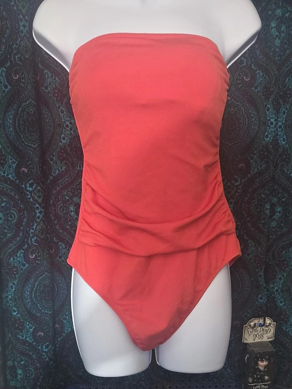 Xhilaration Red One-Piece Swimsuit Size Medium